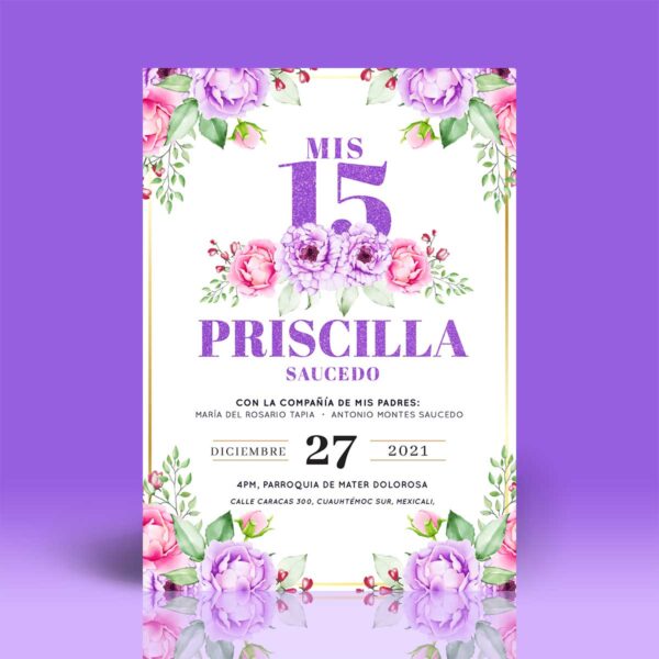 Invitación XV B016