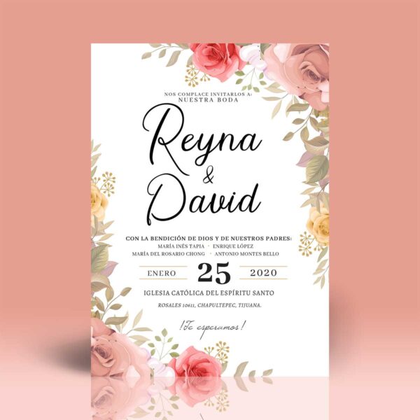 Invitación Boda A011