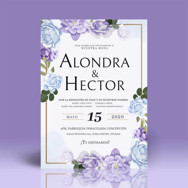 Invitación Boda A017