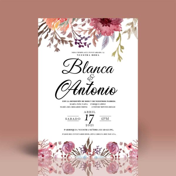 Invitación Boda A031