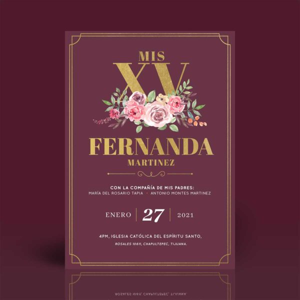 Invitación XV B005